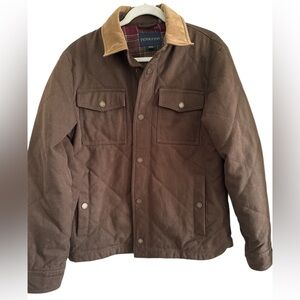 Men's Pendleton Brown Quilted Jacket medium